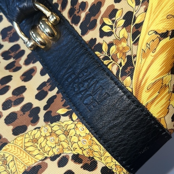 Gianni Versace Vintage Sunburst Leopard Boston Baroque Travel Bag​​ - Picture 16 of 16
